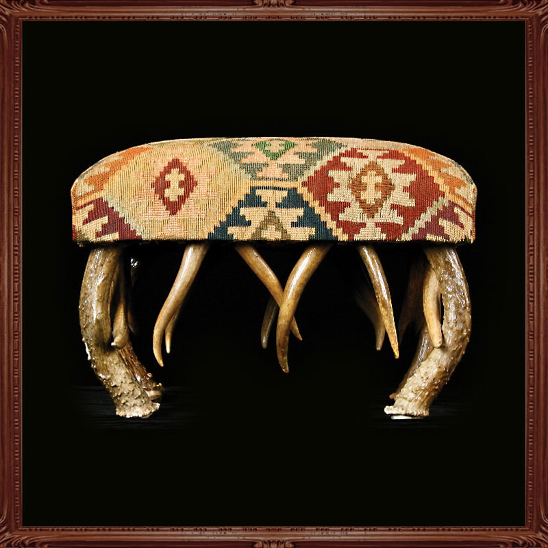 littlebighornsantlerchandeliers.com | Furniture Foot Stool 1
