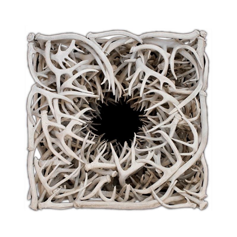 littlebighornsantlerchandeliers.com | Sculptures Antler Cube