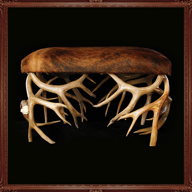 littlebighornsantlerchandeliers.com | Furniture Antler Vanity Bench Furniture
